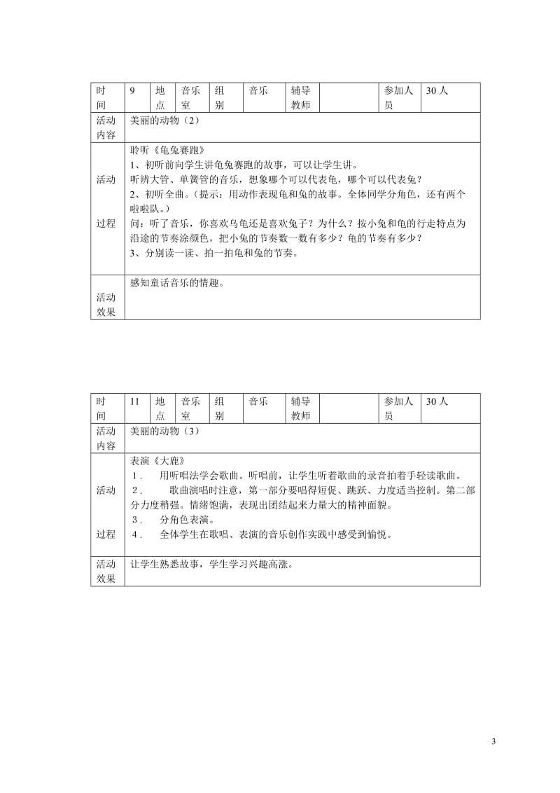 小学音乐兴趣小组活动记录表_第3页