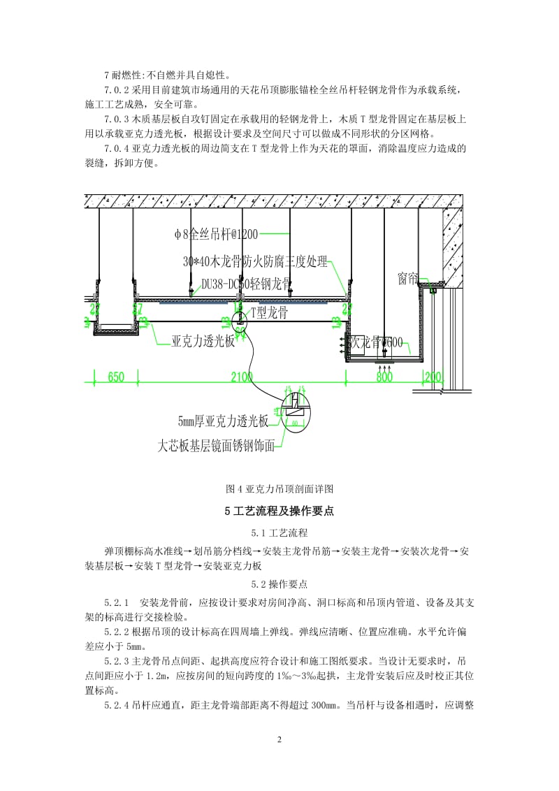 亚克力板透光天花吊顶施工工法(附图)_第2页