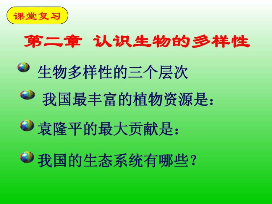 认识生物的多样性保护生物的多样性_第1页