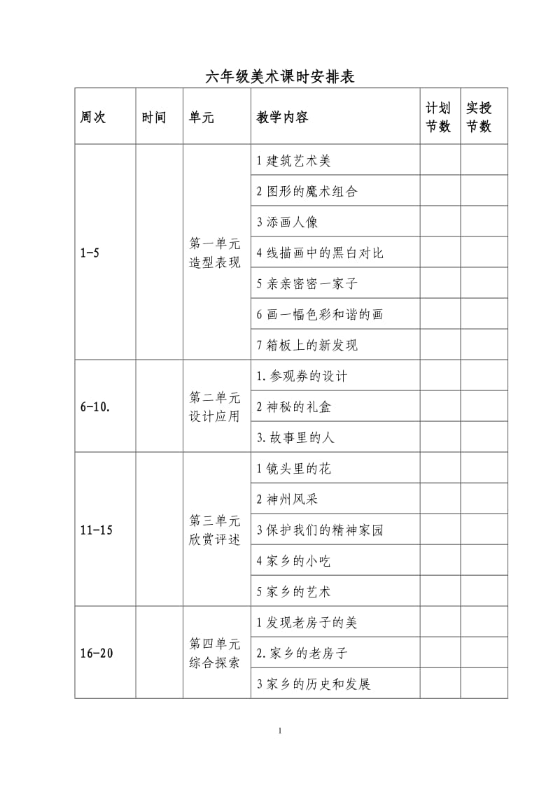 最新六年级上册美术教案全册(人民美术出版社)_第1页