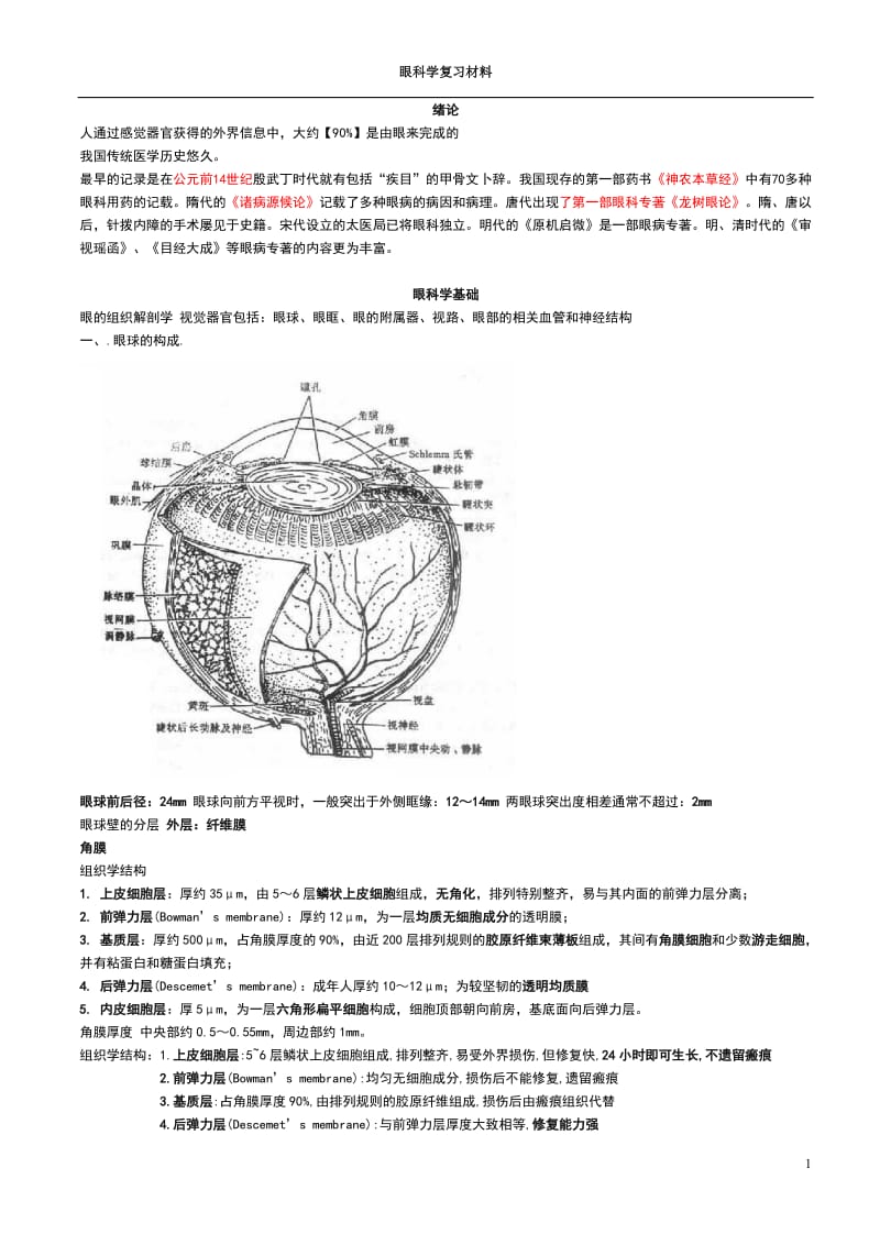 眼科学重点总结人卫第八版(终极版)_第1页