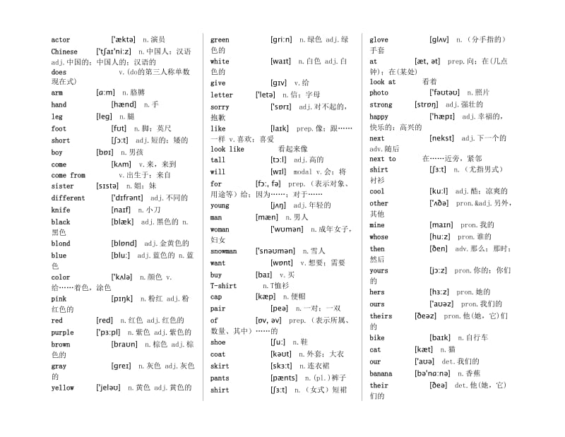 有音标的仁爱版初中英语单词一本通_第3页