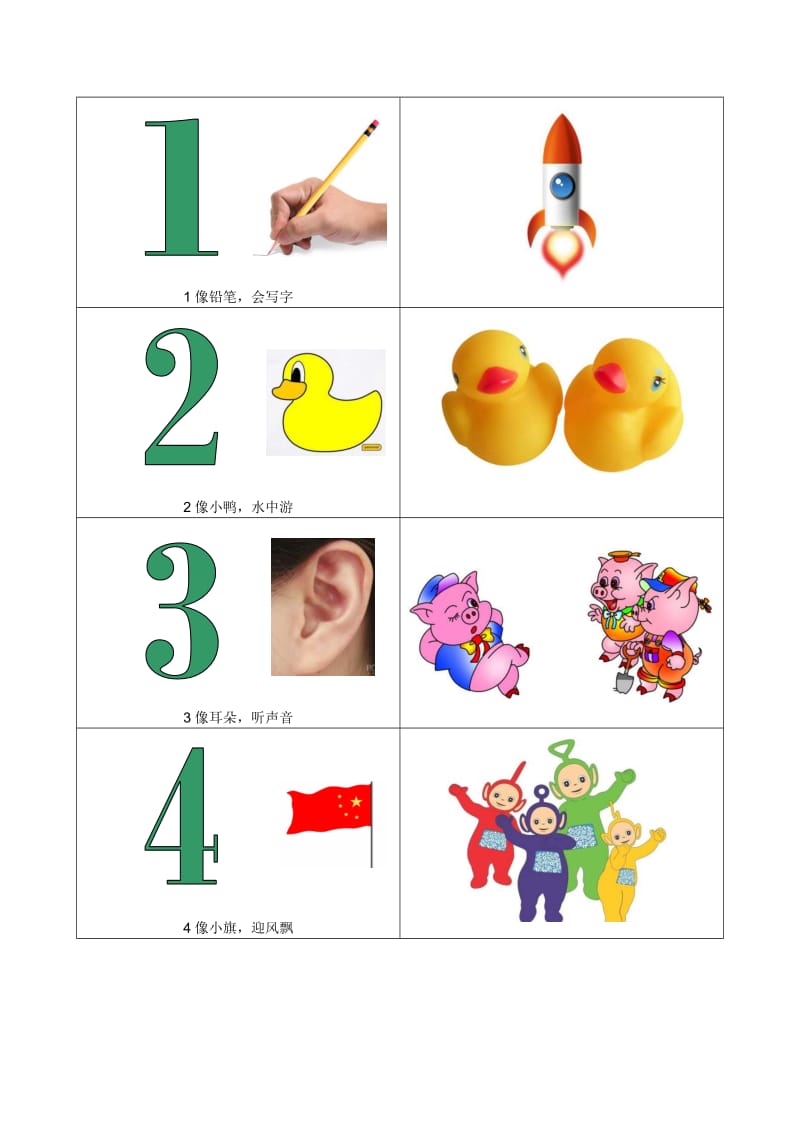 幼儿识字卡数字1-10_第1页