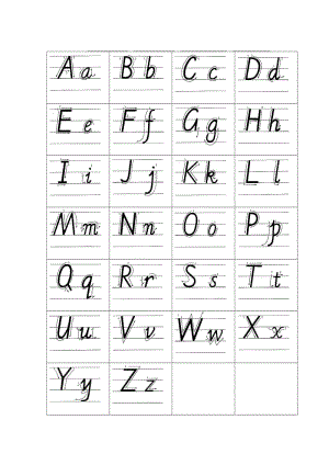 英文字母書寫練習(xí)模板