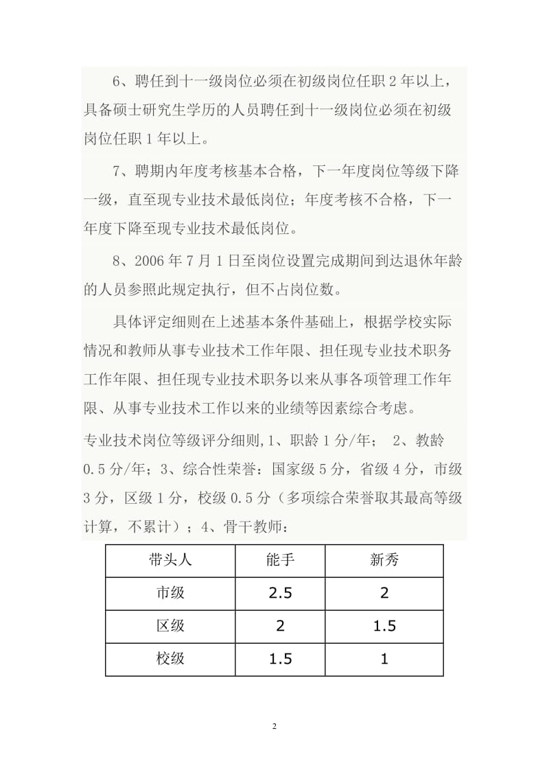 专业技术岗位等级首次晋级基本条件_第2页