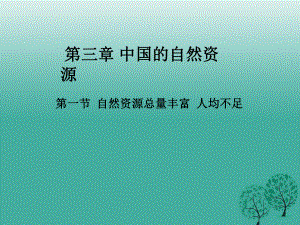 八年級(jí)地理上冊(cè) 3_1 自然資源總量豐富 人均不足課件 （新版）新人教版