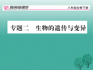 八年級生物下冊 專題二 生物的遺傳與變異課件 （新版）新人教版