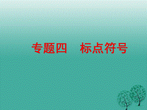 中考語文 專題四 標點符號復習課件 新人教版