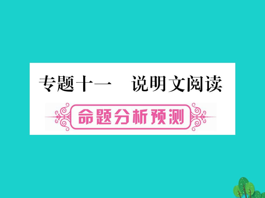 中考語文 第一部分 積累與運(yùn)用 專題11 說明文閱讀課件 新人教版_第1頁