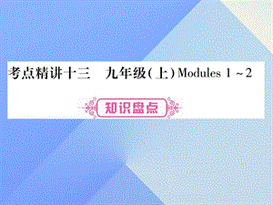 中考英語 第一篇 教材系統(tǒng)復習 考點精講13 九上 Modules 1-2課件 外研版