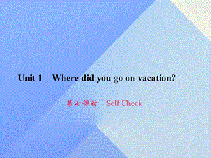 八年級英語上冊 Unit 1 Where did you go on vacation（第7課時）Self Check習(xí)題課件 （新版）人教新目標(biāo)版 (2)