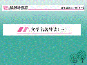 九年級(jí)語(yǔ)文下冊(cè) 第三單元 文學(xué)名著導(dǎo)讀（三）課件 （新版）語(yǔ)文版