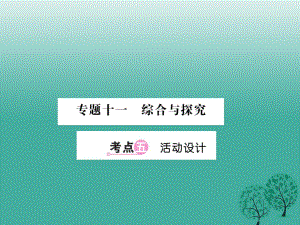 中考語文總復(fù)習(xí) 專題十一 綜合與探究 考點(diǎn)5課件 語文版