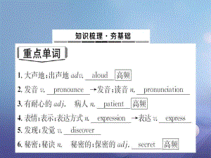 中考英語專題總復(fù)習(xí) 第13課時 九全 Unit 1-2課件1