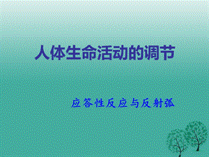 中考生物試題研究 神經(jīng)調(diào)節(jié)課件