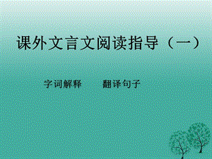 中考語文試題研究 課外文言文閱讀課件