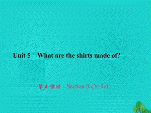 九年級英語全冊 Unit 5 What are the shirts made of（第5課時）Section B（2a-2e）習題課件 （新版）人教新目標版