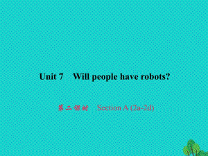 八年級英語上冊 Unit 7 Will people have robots（第2課時）Section A（2a-2d）習(xí)題課件 （新版）人教新目標(biāo)版 (2)