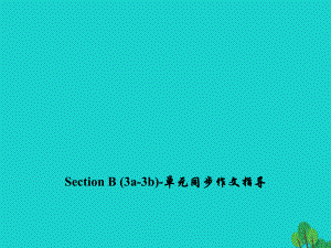 九年級(jí)英語全冊(cè) Unit 3 Could you please tell me where the restrooms are Section B（3a-3b）同步作文指導(dǎo)課件 （新版）人教新目標(biāo)版