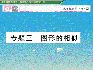 九年級數(shù)學(xué)下冊 專題三 圖形的相似課件 （新版）湘教版