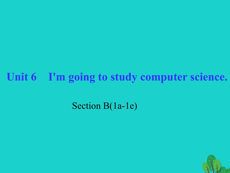 八年級英語上冊 Unit 6 I'm going to study computer science Section B(1a-1e)習(xí)題課件 （新版）人教新目標(biāo)版_第1頁