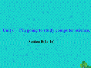 八年級英語上冊 Unit 6 I'm going to study computer science Section B(1a-1e)習(xí)題課件 （新版）人教新目標(biāo)版