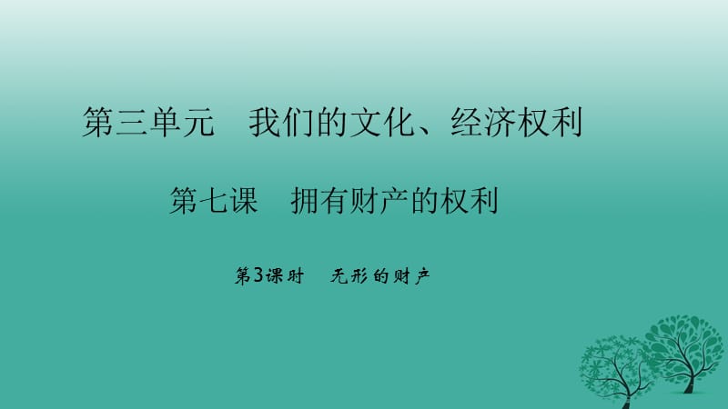 八年級政治下冊 3_7_3 無形的財產(chǎn)課件 新人教版_第1頁