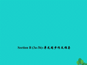 九年級(jí)英語全冊(cè) Unit 4 I used to be afraid of the dark Section B（3a-3b）同步作文指導(dǎo)課件 （新版）人教新目標(biāo)版