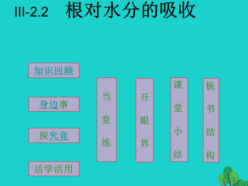 八年級生物上冊 第三單元 第二章 第二節(jié) 根對水分的吸收課件 冀教版_第1頁