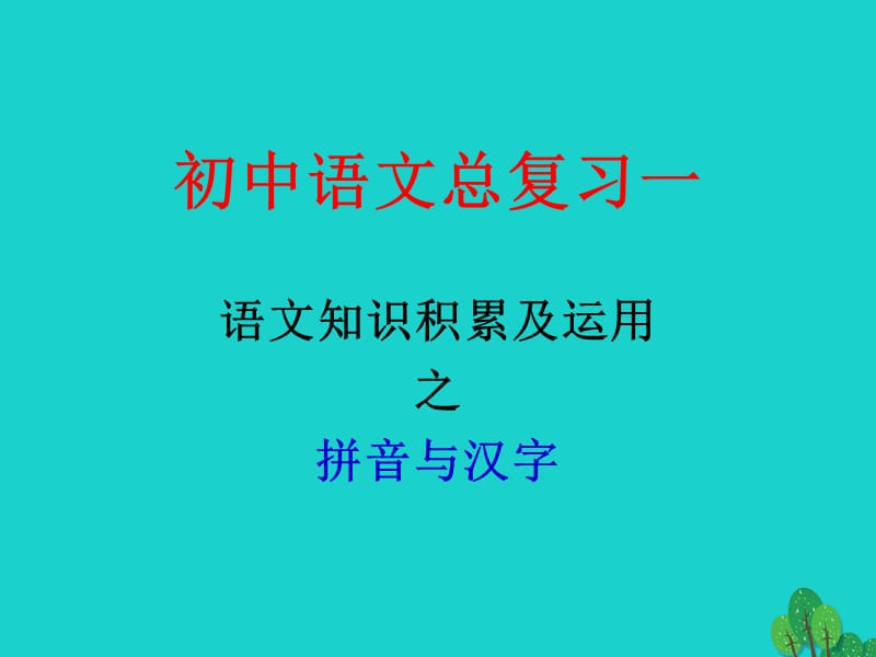 九年級語文復(fù)習(xí) 語音與漢字 語音與漢字課件_第1頁