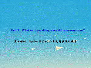 八年級(jí)英語(yǔ)下冊(cè) Unit 5 What were you doing when the rainstorm came（第7課時(shí)）Section B(3a-3b)同步作文指導(dǎo)課件 （新版）人教新目標(biāo)版 (2)