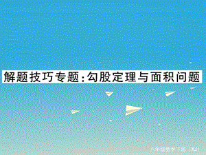 八年級數學下冊 解題技巧專題 勾股定理與面積問題課件 （新版）湘教版