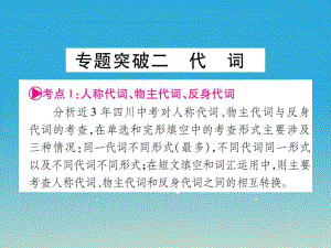 中考英語總復(fù)習(xí) 專題突破二 代詞課件