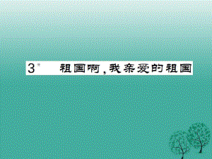 九年級語文下冊 第一單元 3《祖國啊我親愛的祖國》課件 （新版）新人教版2