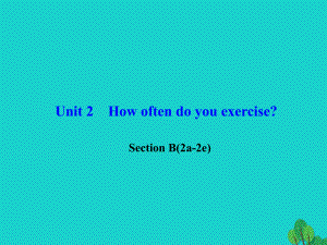 八年級英語上冊 Unit 2 How often do you exercise Section B(2a-2e)習題課件 （新版）人教新目標版