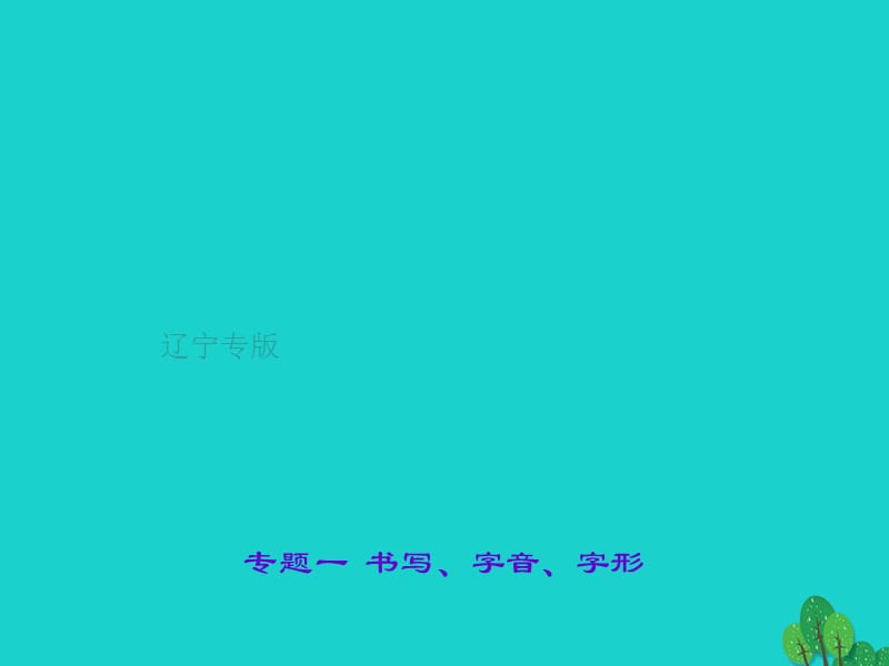 中考语文 第2部分 积累与运用 专题一 书写、字音、字形课件 新人教版_第1页