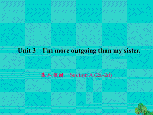 八年級(jí)英語(yǔ)上冊(cè) Unit 3 I'm more outgoing than my sister（第2課時(shí)）Section A（2a-2d）習(xí)題課件 （新版）人教新目標(biāo)版 (2)