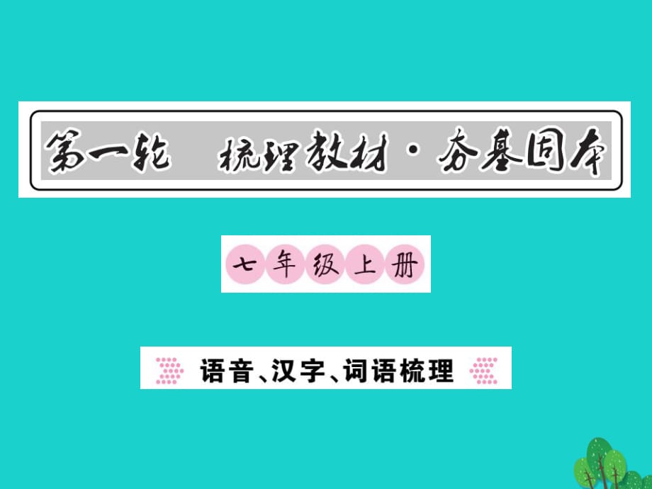 中考语文 七上 语音、汉子、词语梳理课件1_第1页