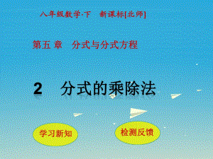 八年級(jí)數(shù)學(xué)下冊(cè) 5 分式與分式方程 2 分式的乘除法課件 （新版）北師大版