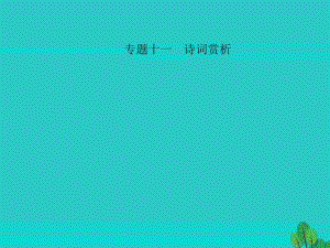 中考語文 第三部分 詩詞及文言文閱讀 第一節(jié) 課內(nèi)文言文閱讀 專題十一 詩詞賞析課件 新人教版