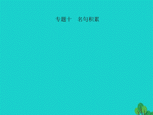 中考語文 第三部分 詩詞及文言文閱讀 第一節(jié) 課內(nèi)文言文閱讀 名句積累 九下課件 新人教版