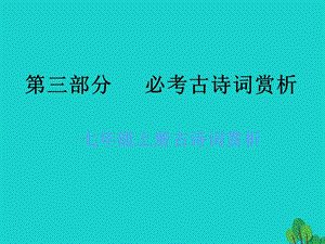 中考語(yǔ)文古詩(shī)文必考+必練 第三部分 七上 觀滄海課件1