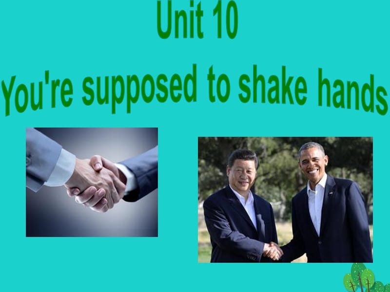 九年级英语全册 Unit 10 You’re supposed to shake hands（第4课时）课件 （新版）人教新目标版_第1页