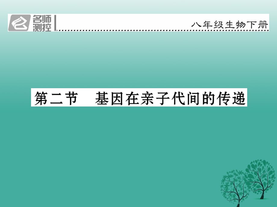 八年级生物下册 第七单元 第二章 第二节 基因在亲子代间的传递课件 （新版）新人教版_第1页