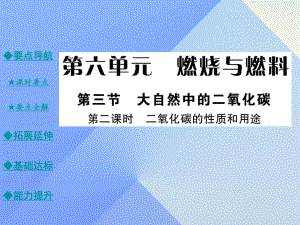 九年級化學(xué)上冊 第6單元 燃燒與燃料 第3節(jié) 大自然中的二氧化碳 第2課時(shí) 二氧化碳的性質(zhì)和用途教學(xué)課件 （新版）魯教版