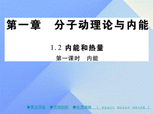 九年級物理上冊 第1章 分子動理論與內能 第2節(jié) 內能和熱量 第1課時 內能教學課件 （新版）教科版