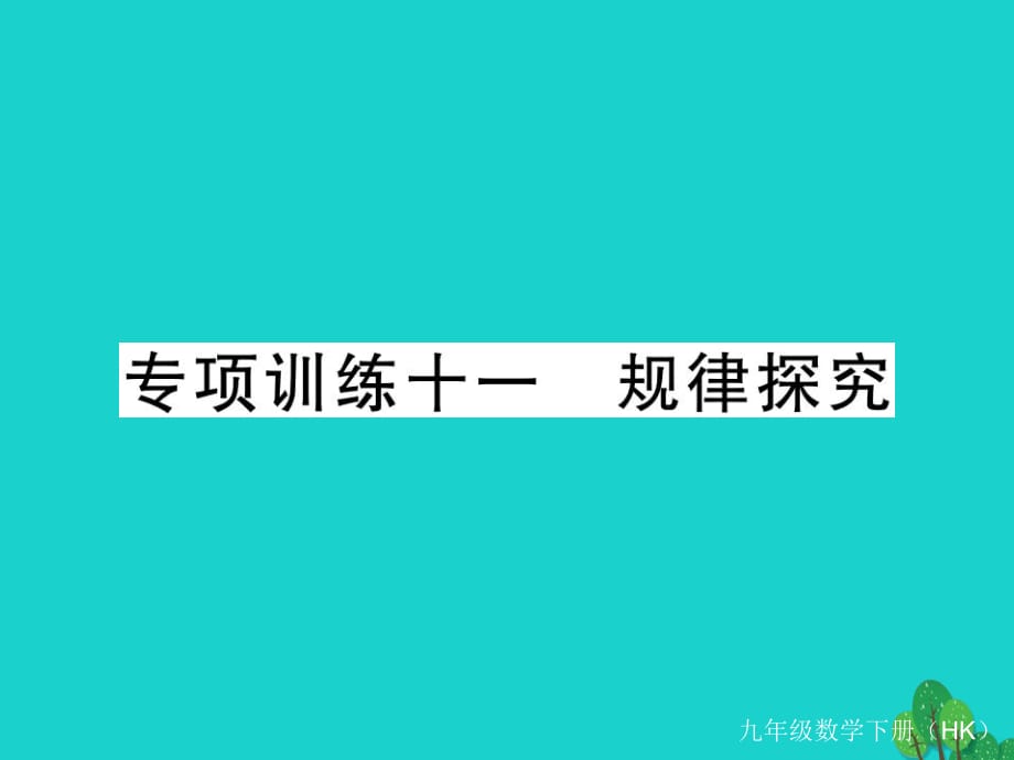 九年级数学下册 专项训练十一 规律探究课件 （新版）沪科版_第1页