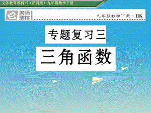 九年級數(shù)學(xué)下冊 專題復(fù)習(xí)三 三角函數(shù)課件 （新版）滬科版