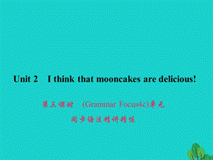 九年級(jí)英語全冊(cè) Unit 2 I think that mooncakes are delicious（第3課時(shí)）（Grammar Focus-4c）同步語法精講精練課件 （新版）人教新目標(biāo)版