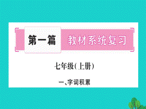 中考語文 教材系統(tǒng)復(fù)習(xí) 七上課件 語文版